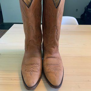 Dan Post Men's Tan Suede Leather Cowboy Boots